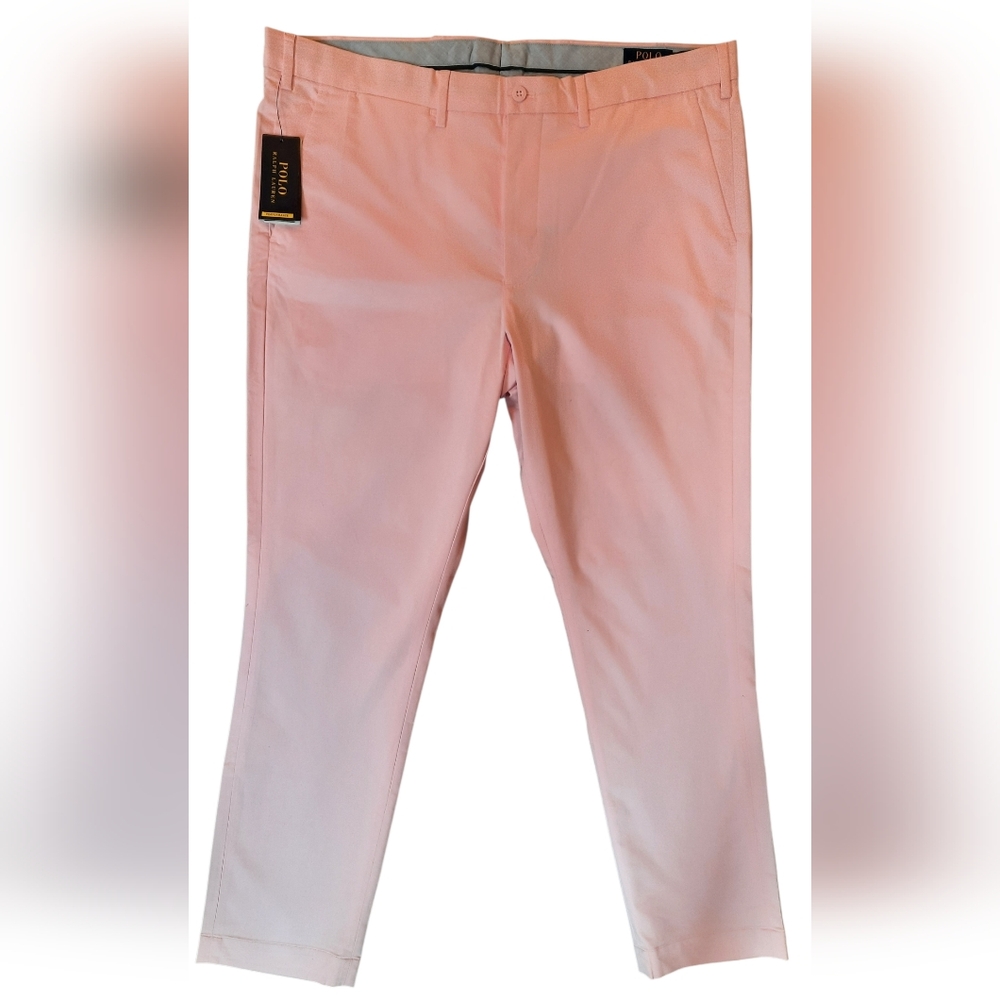 Polo by Ralph Lauren Pants Mens 38/32 Pink Slim Fit Performance Chino Golf